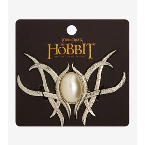 NEW The Lord Of The Rings Galadriel Replica Brooch Metal Faux Pearl Pin